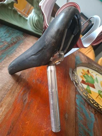 Vintage Campagnolo Super record zadelpen + Cinelli zadel. beschikbaar voor biedingen