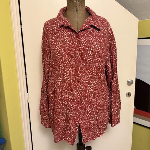 InWear rode bolletjes katoenen blouse Mt XL = 42 IZGS!, Kleding | Dames, Blouses en Tunieken, Zo goed als nieuw, Maat 42/44 (L)