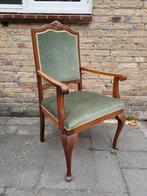 Prachtige antieke stoel met sjieke groene bekleding, Antiek en Kunst, Ophalen