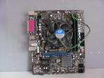 MSI mobo h61m-p23 met intel cpu en 4 gb mem, DDR3, Ophalen of Verzenden, Zo goed als nieuw, Micro-ATX