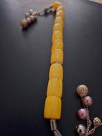Gele kralen ketting [pala tesbih], Kunststof, Geel, Ophalen of Verzenden, Zo goed als nieuw