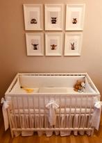 IKEA Gulliver babybedje met matras en linnen rok & stootrand, Ophalen, Zo goed als nieuw, Ledikant