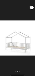 Kinderbed Vipack wit met dak 90x200, Kinderen en Baby's, Kinderkamer | Bedden, Ophalen, 85 tot 100 cm, Gebruikt, Lattenbodem