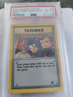 Pokemon Team Rocket Here Comes Team Rocket! PSA 8, Ophalen of Verzenden, Zo goed als nieuw, Losse kaart, Foil