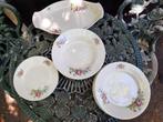 MOSA borden, broodschaal, thee servies roze roos / boeket, Ophalen of Verzenden