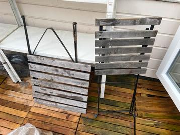 Ikea Inklapbare houten tuinstoelen set beschikbaar voor biedingen