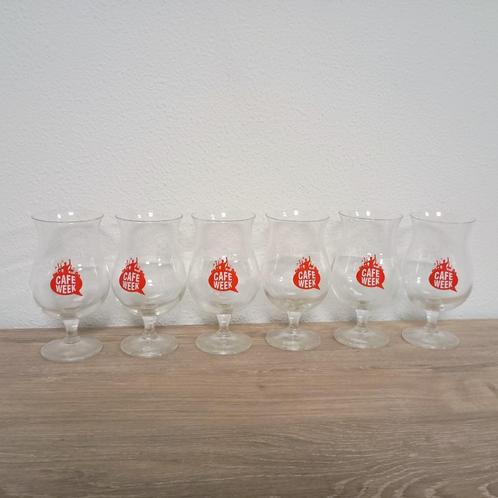 cafe week bierglazen, Verzamelen, Biermerken, Nieuw, Glas of Glazen, Overige merken, Ophalen of Verzenden