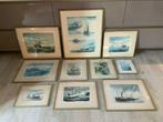 10X aquarel en andere Nautische Werken van Ad M. Oudes, Ophalen of Verzenden