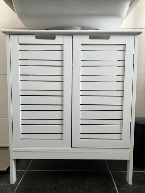 Badkamer wastafel onderkast wit klassiek universeel wasbak, Huis en Inrichting, Badkamer | Badkamermeubels, Wastafelkast, Minder dan 100 cm