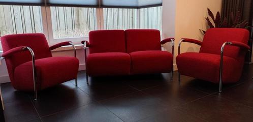 Leolux Scylla set. Bank + 2 stoelen., Huis en Inrichting, Banken | Complete zithoeken, Zo goed als nieuw, Stof, Ophalen