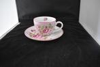 Kop en schotels Le Rosier Rose servies, Info@detagrijn.com, Overige materialen, Nieuw, Ophalen of Verzenden