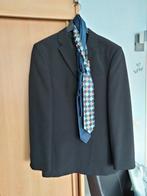 heren kostuum zwart klein streepje blauw, Kleding | Heren, Ophalen, Maat 48/50 (M), Zo goed als nieuw, Biaggini