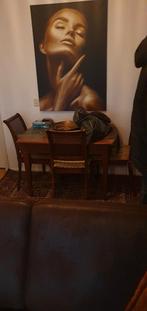 Eettafel met 4 stoelen GRATIS, Ophalen of Verzenden, Rechthoekig, 50 tot 100 cm