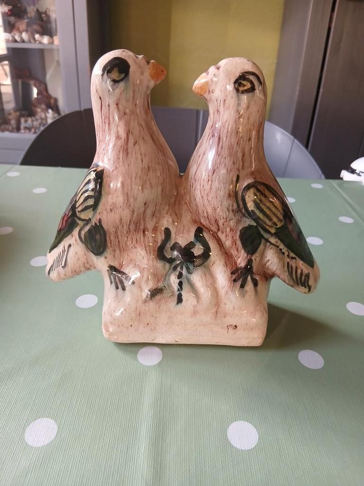 Vintage Duiven Beeld, Verzamelen, Beelden en Beeldjes, Gebruikt, Dier, Ophalen of Verzenden