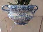 Fraaie Blauw/Witte Bloempot Met Oren, Ophalen of Verzenden