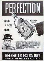 8 vintage advertenties reclames Beefeater gin 1961-72 drank, Verzenden, Gebruikt, Overige typen
