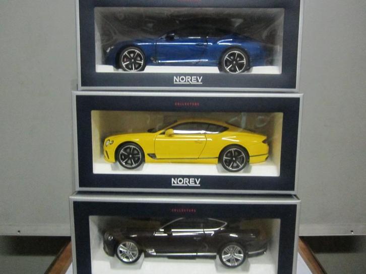 BENTLY CONTINETAL GT 2018 ZEER MOOI, Hobby en Vrije tijd, Modelauto's | 1:18, Nieuw, Auto, Norev, Ophalen of Verzenden