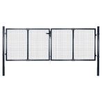 Gaaspoort 289x100 cm gegalvaniseerd staal grijs, Tuin en Terras, Tuinpoorten, Ophalen of Verzenden, Nieuw, Looppoort, 150 tot 200 cm