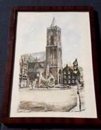 litho met aquarel Bussum Vituskerk Bob Brobbel., Antiek en Kunst, Ophalen