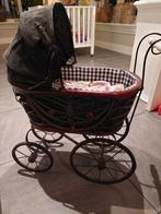 Retro poppenwagen vintage oude poppen wagen porseleinen pop, Verzamelen, Poppen, Ophalen of Verzenden, Gebruikt, Pop