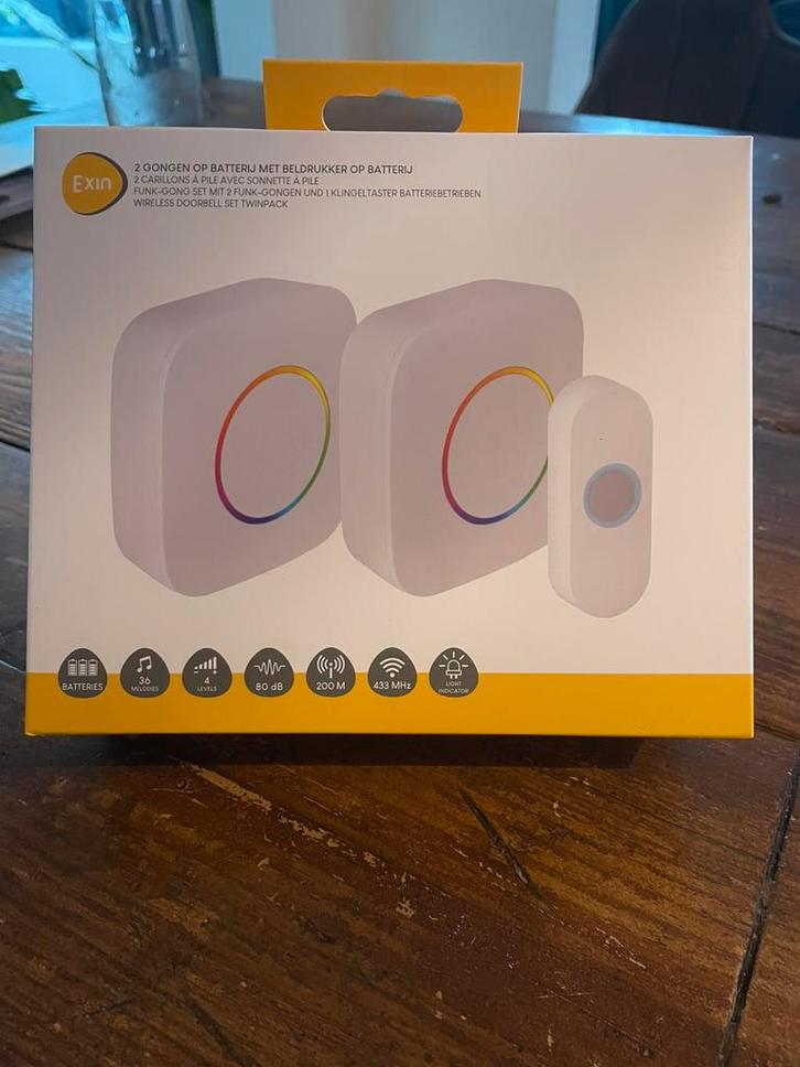 Deurbel met dubbele bel/ gong NIEUW in doos, Huis en Inrichting, Deurbellen, Nieuw, Draadloos, Ophalen of Verzenden