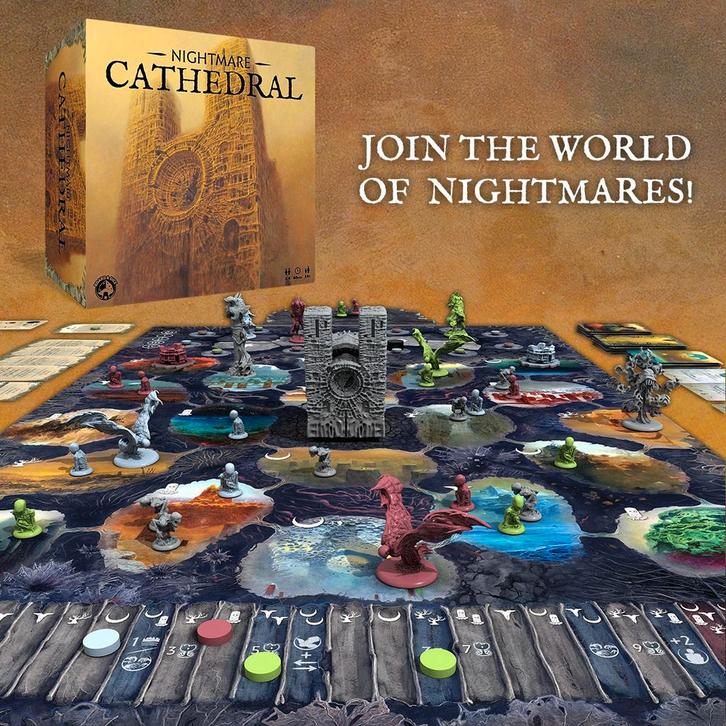 Nightmare Cathedral (Kickstarter Exclusief), Hobby en Vrije tijd, Gezelschapsspellen | Bordspellen, Nieuw, Een of twee spelers