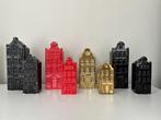 Amsterdamse Grachtenpanden set-2 zwart, rood of goud Nieuw!, Nieuw, Woondecoratie, Ophalen of Verzenden