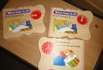 PARTIJ HOUTEN BOEK MET PUZZEL WHAT TIME IS IT ?, ., Nieuw, Ophalen of Verzenden, .