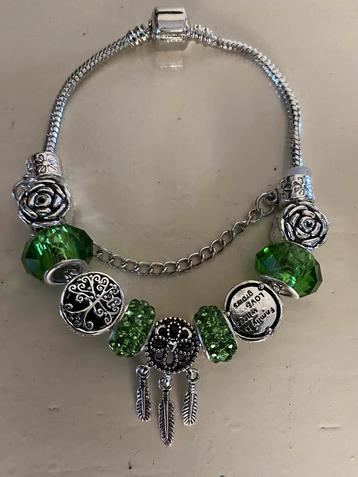 NIEUW! Dames bedel armband | bohemian | tree of life | groen