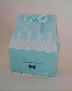 Cadeaudoosje Sweet Love blauw | geboortebedankje jongen, Hobby en Vrije tijd, Feestartikelen, Ophalen of Verzenden, Nieuw, Geboorte of Huwelijk