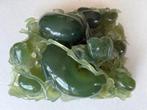 Chinees jade beeld met appels en vogels, geen chips, Ophalen of Verzenden