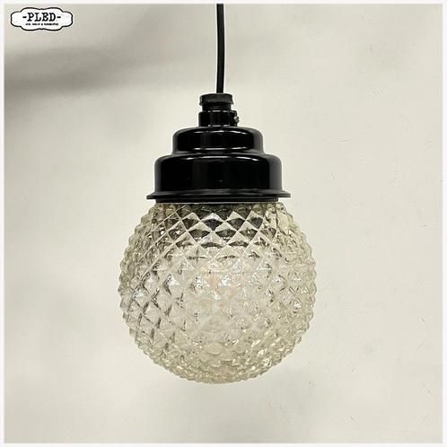 Bakelieten lampen Lamp met tond schutglas, Huis en Inrichting, Lampen | Hanglampen, Zo goed als nieuw, Minder dan 50 cm, Glas