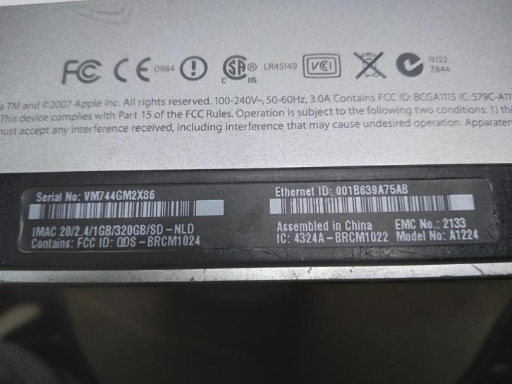 Als donor PC te gebruiken 2 x iMac 21.5 en 27 inch, Computers en Software, Desktop Pc's, Gebruikt, Onbekend, HDD, 4 GB, Ophalen