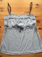 Kikiriki S grijze top smokwerk ceintuur egf, Maat 38/40 (M), Kikiriki, Ophalen of Verzenden, Zo goed als nieuw