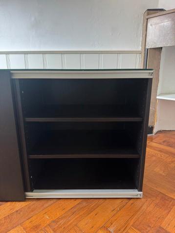 Ikea Besta Kast Zwart met Glazen Topplaat - afbeelding 4