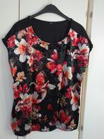 velvet-achtig shirt, maat 42, zwart/bloemrijk, Zwart, Maat 42/44 (L), Ophalen of Verzenden, Zo goed als nieuw
