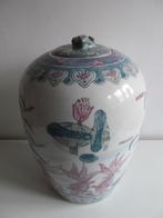 Grote handbeschilderde Chinese gember pot deksel met kikker., Verzenden