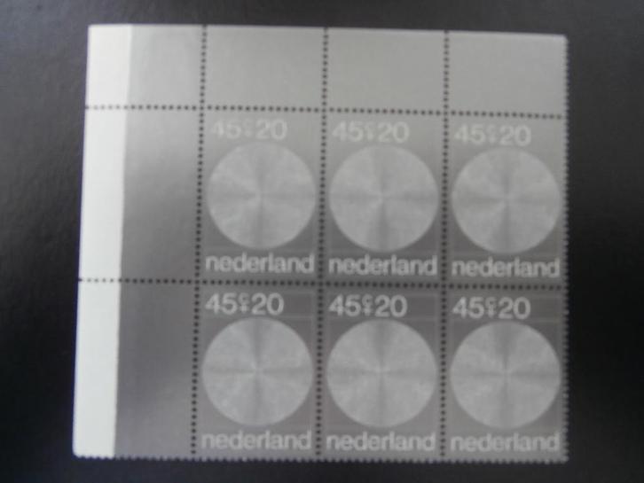 NL 1970; PLAATFOUT 969 PM in hoekblok (6) LEES, Postzegels en Munten, Postzegels | Nederland, Postfris, Na 1940, Verzenden
