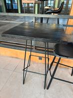 Zwarte statafel 70/70/107, Huis en Inrichting, Tafels | Statafels, Ophalen, Gebruikt