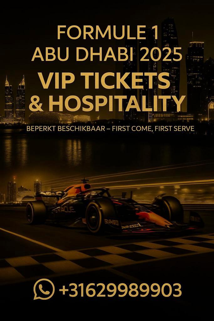 FORMULE 1 ABU DHABI 2025 – VIP HOSPITALITY & GRANDSTAND, Tickets en Kaartjes, Overige Tickets en Kaartjes, Drie personen of meer
