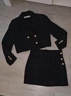 Zara tweed set setje pak maat m, Ophalen, Zo goed als nieuw, Maat 38/40 (M), Boven de knie