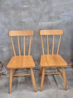 2x Ikea stoel olle 4 spijlenstoel berkenhout, Ophalen, Twee, Wit, Zo goed als nieuw