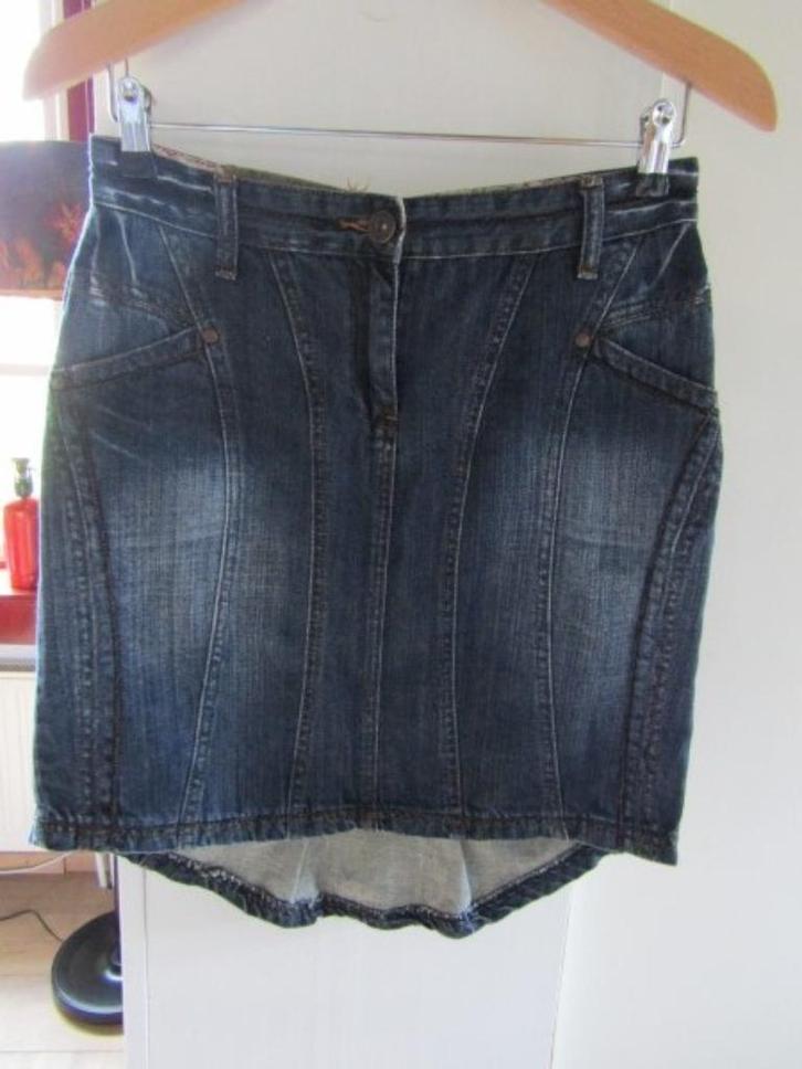 D395 Not the same mt 36 rok denim spijkerrok, Kleding | Dames, Rokken, Zo goed als nieuw, Maat 36 (S), Blauw, Boven de knie, Verzenden