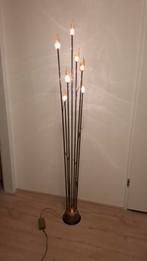 Vintage Design Messing Stangen Bladeren Murano Glas Lamp, Ophalen, Gebruikt, 150 tot 200 cm