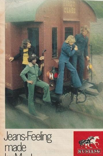 Retro reclame 1979 Mustang jeans trein NS wagon beschikbaar voor biedingen