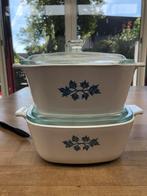 2 Pyroflam schalen met deksel. Vuur- en ovenvast, Huis en Inrichting, Ophalen, Zo goed als nieuw, Glas, Overige typen