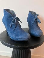 Paul Green Blauwe Suède Enkellaarsjes - Maat 39, Blauw, Lage of Enkellaarzen, Ophalen of Verzenden, Zo goed als nieuw