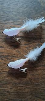 Kerst vogel 2 stuks op knijper, Ophalen of Verzenden