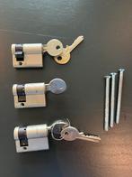 3 Halve Sloten met 5 Sleutels, Ophalen of Verzenden, Gebruikt, Overige materialen, Slot