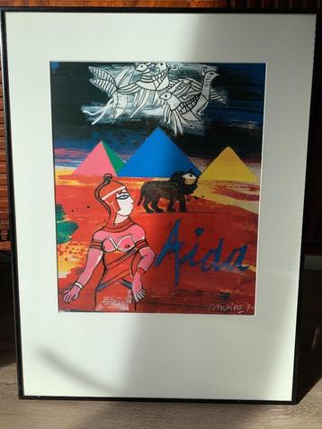 Corneille (1922-2010) - Aïda - Verdi Poster gesigneerd. beschikbaar voor biedingen